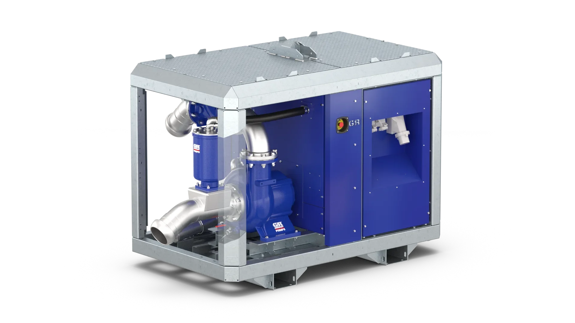 E-LINE PAV6-22-6. Droog zelfaanzuigende centrifugaalpomp voor schoon-, vuil- en rioolwater, ook geschikt voor abrasieve toepassingen.