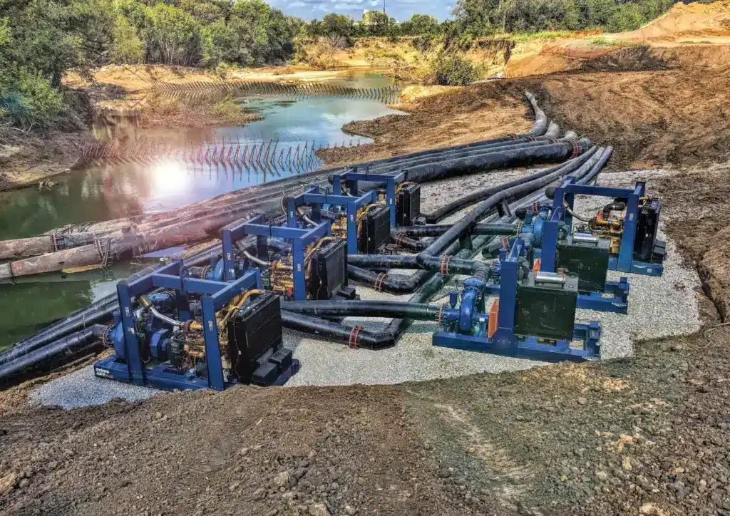 Systeem van droog zelfaanzuigende pompen