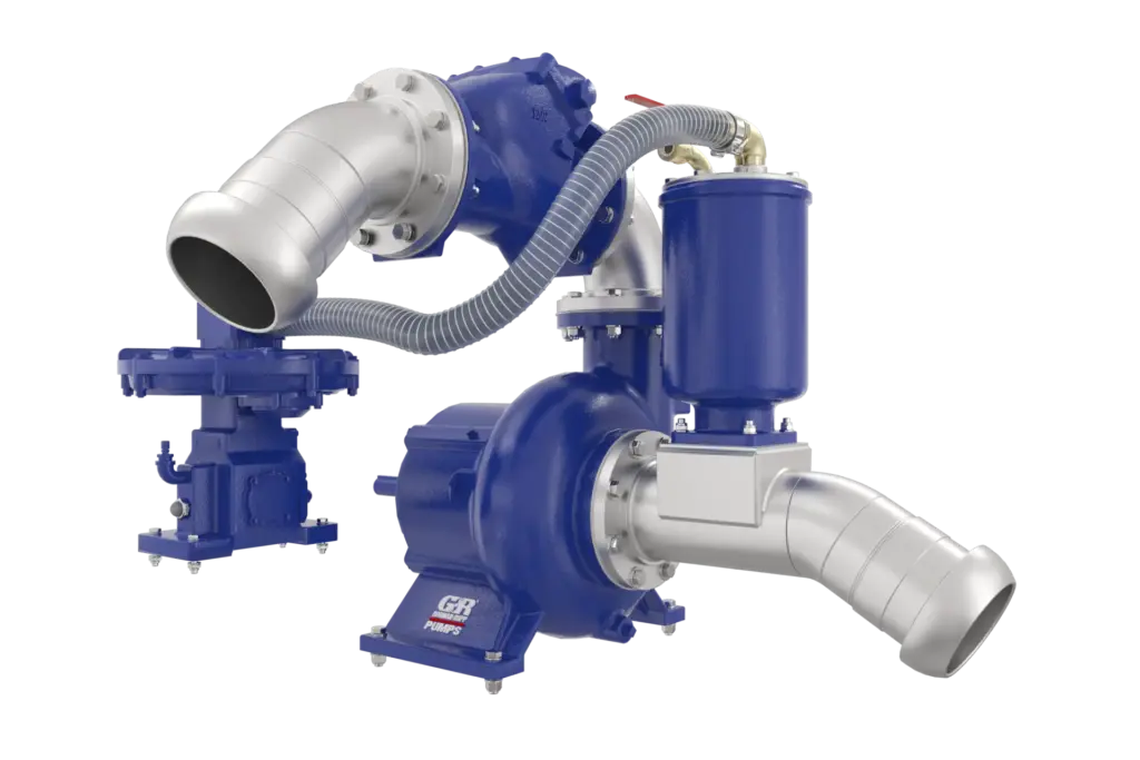 PAV droog zelfaanzuigende pomp voor het verpompen van grote vaste stoffen