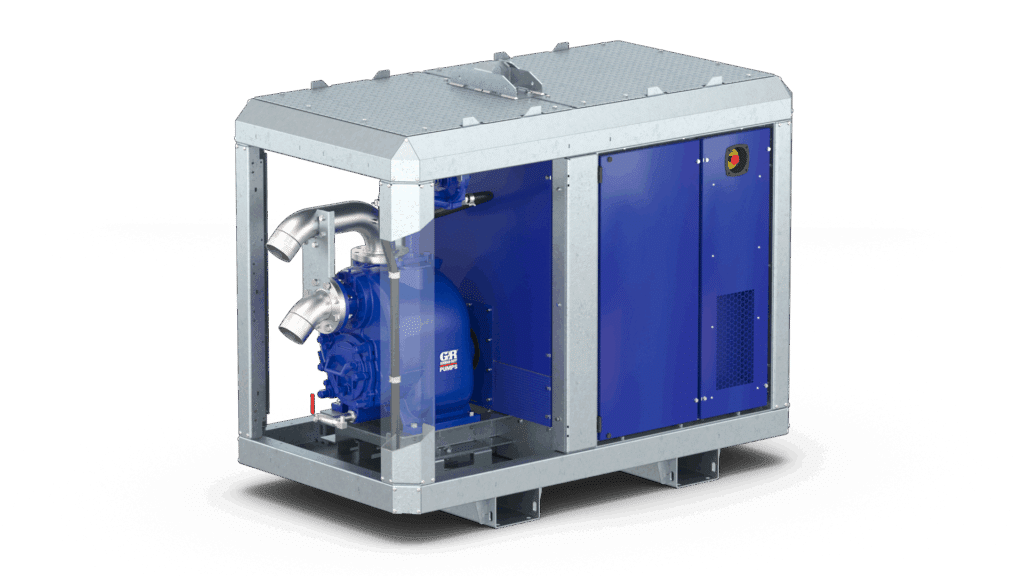 E-LINE T4-15-4 elektrische pompset. Elektrisch aangedreven nat zelfaanzuigende pompset voor het verpompen van schoon, vervuild en rioolwater.