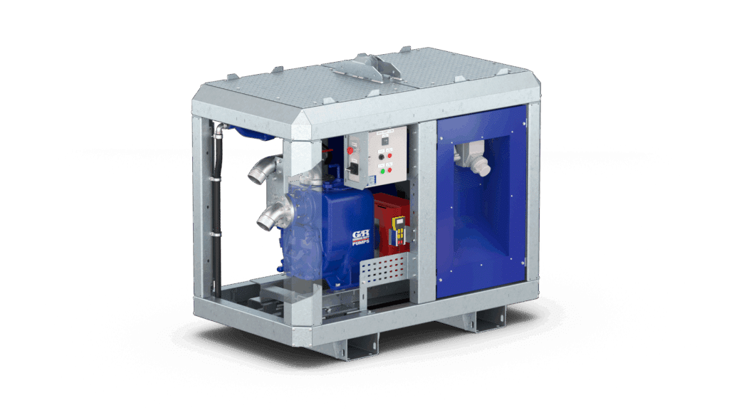 E-LINE U3-7.5-4. Elektrisch aangedreven nat zelfaanzuigende pompset voor het verpompen van schoon en licht verontreinigd water.
