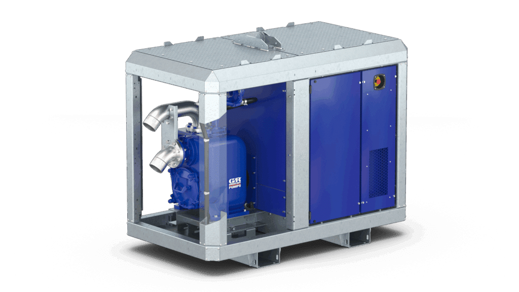 E-LINE U4-15-4. Elektrisch aangedreven nat zelfaanzuigende pompset voor het verpompen van schoon en licht verontreinigd water.